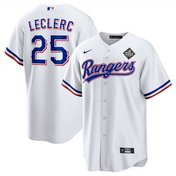 Men's Texas Rangers #25 Jose Leclerc White 2023 World Series Stitched Baseball Jersey Dzhi,We sell and wholesale Men's Texas Rangers #25 Jose Leclerc White 2023 World Series Stitched Baseball Jersey Dzhi on line form chian!